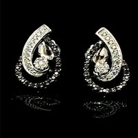 Earrings Comete Woman in Gold Diamante Black 0.37 Ct ORB 597 - ORB 597